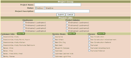 Create Project Groups