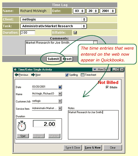 stand alone timer utility quickbooks